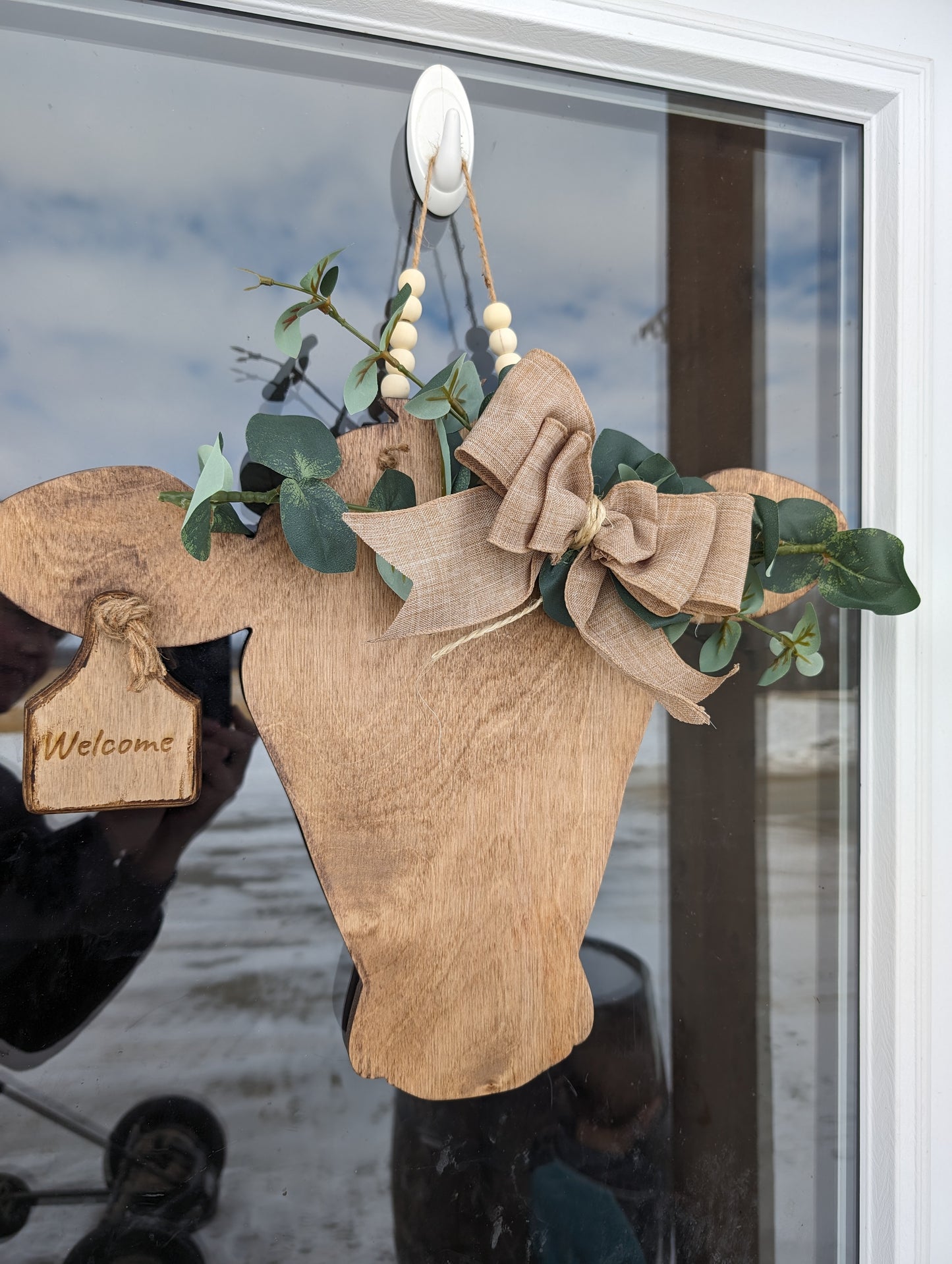 Cow head front Door hanger