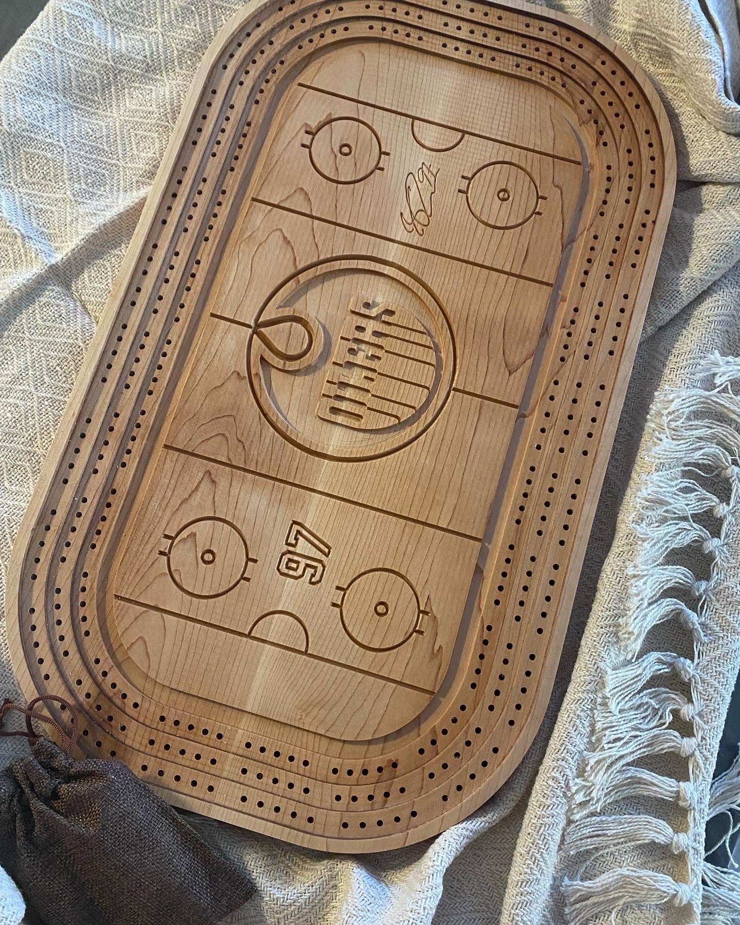 Cribbage board oilers personalized