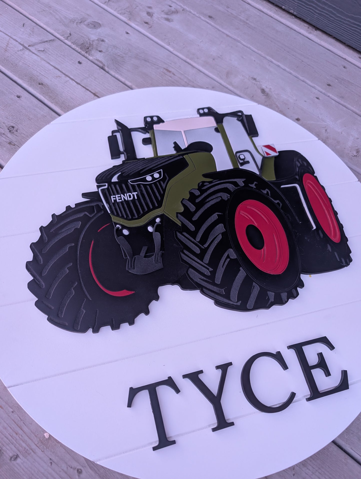 Tractor name sign customized