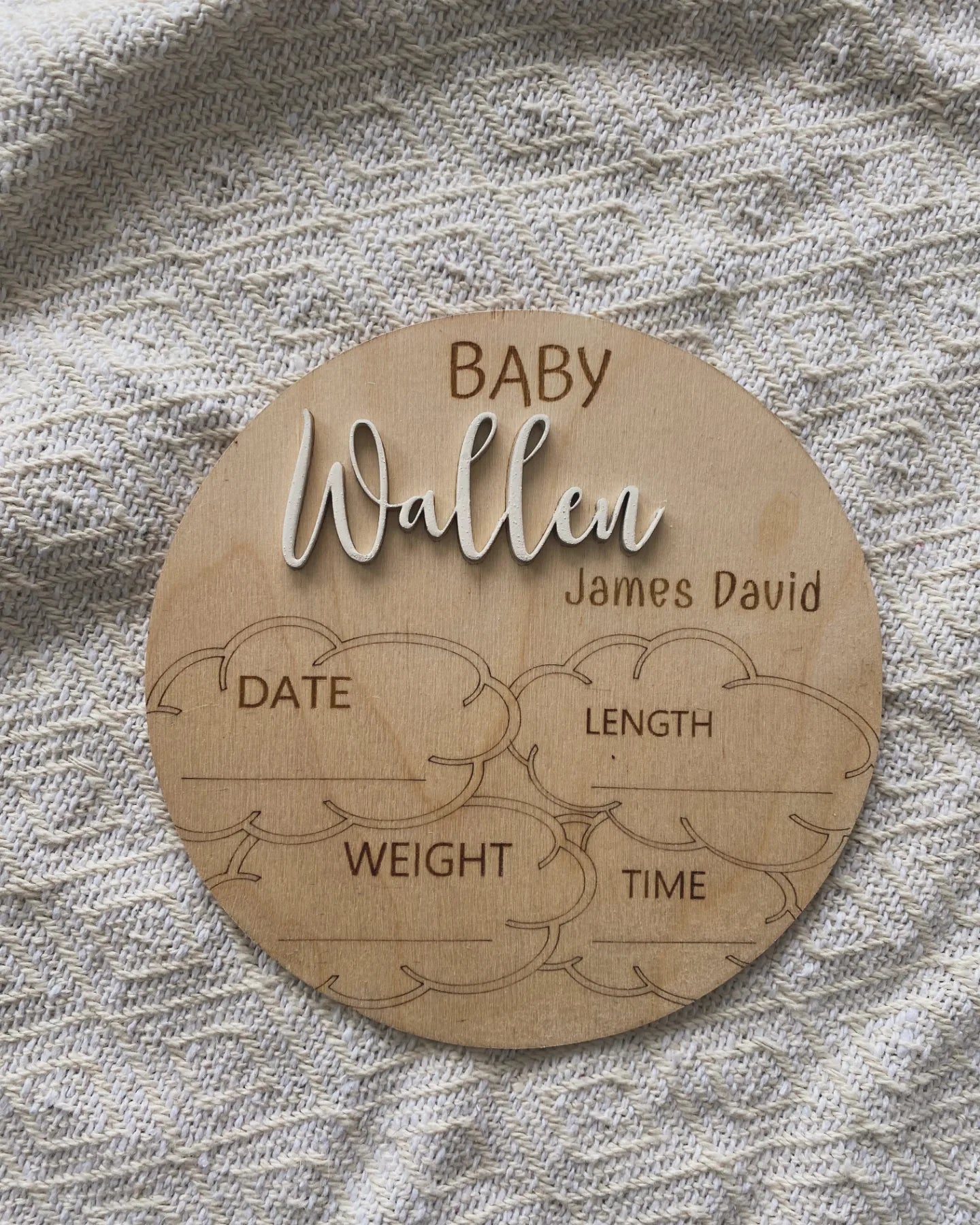 Baby birth announcement