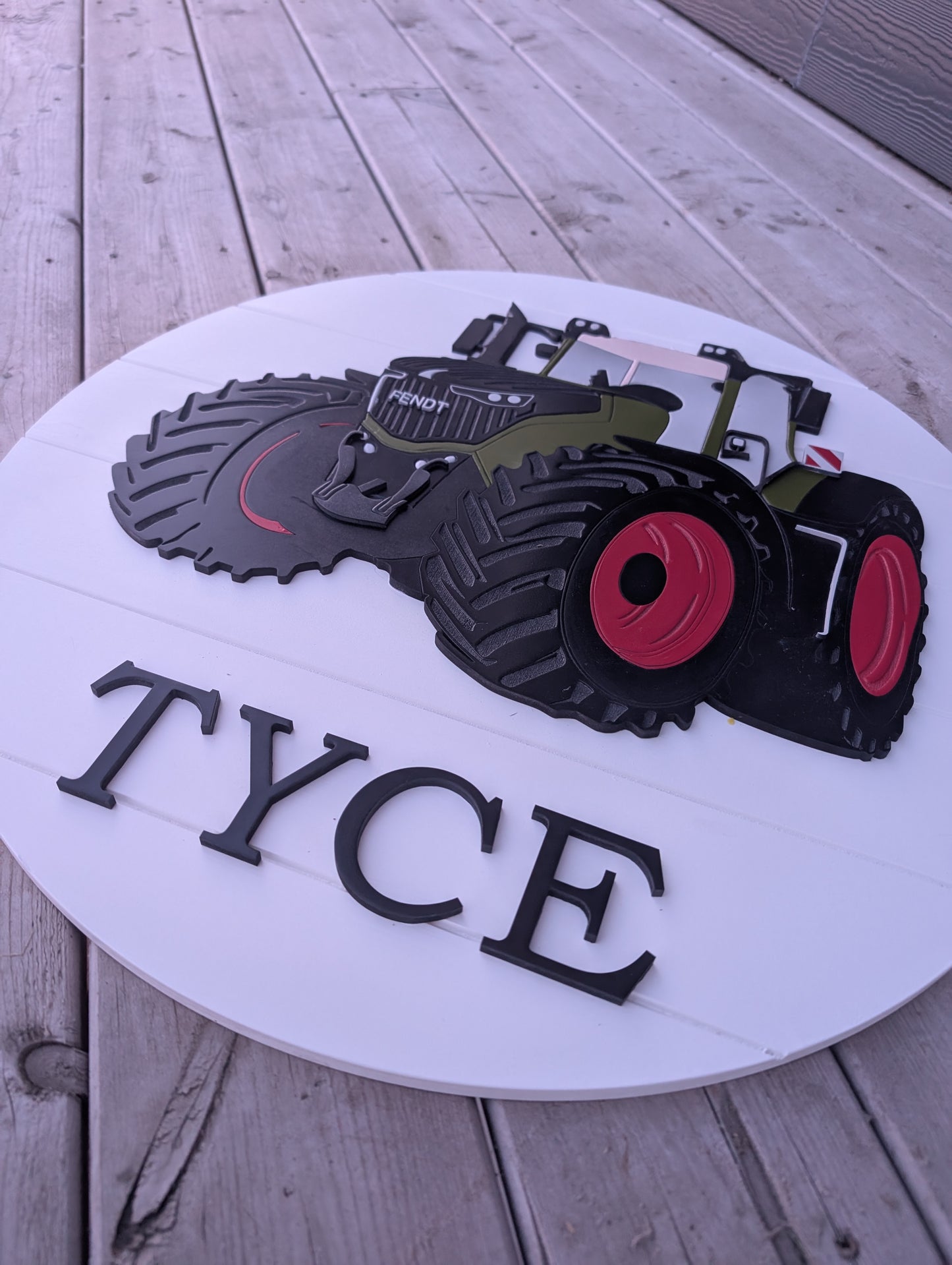Tractor name sign customized