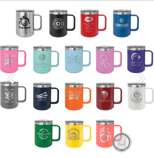 15 oz thermal cup with handle