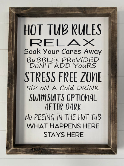 Hot Tub Rules