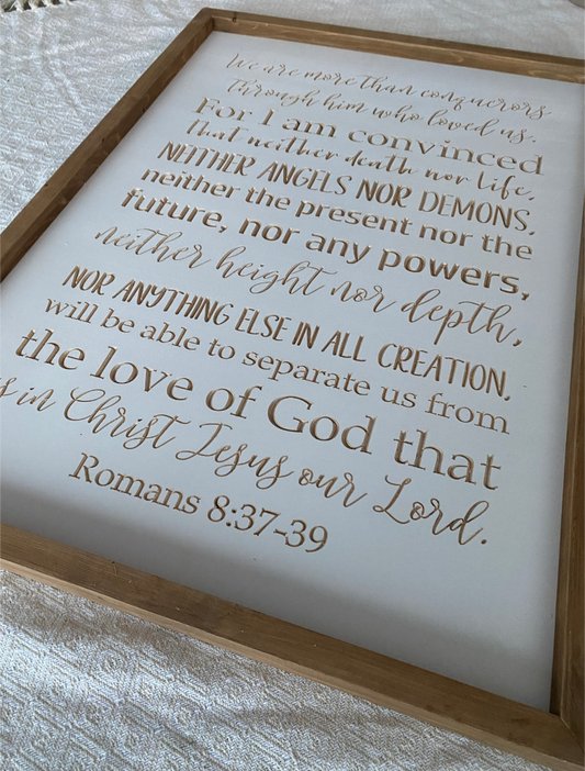Engraved Bible verse