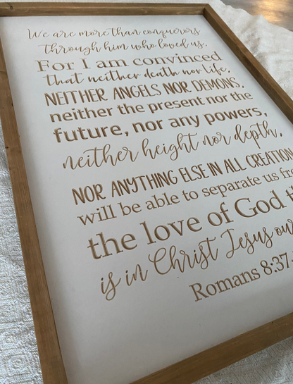 Engraved Bible verse