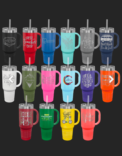 40 oz thermal cups with handle