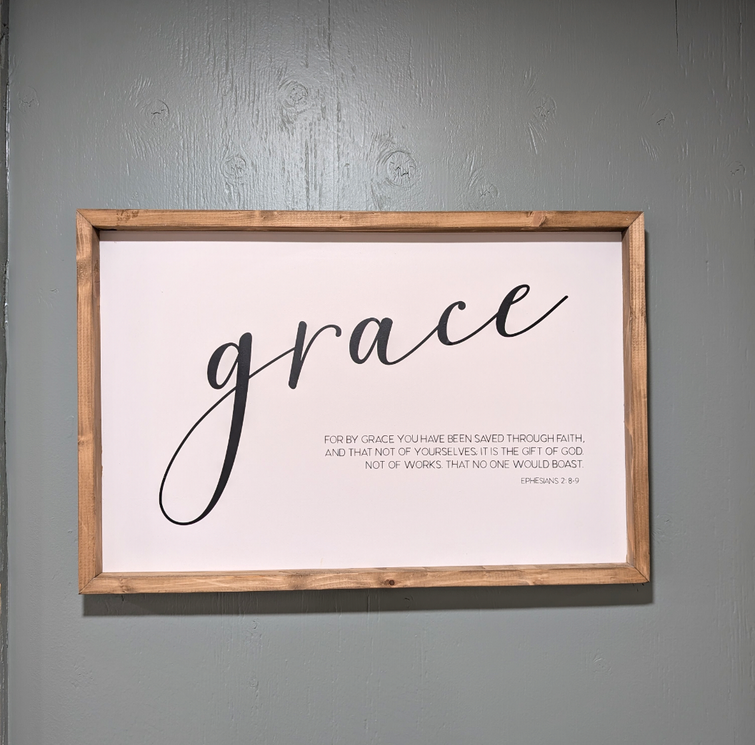 Grace, vinyl sign