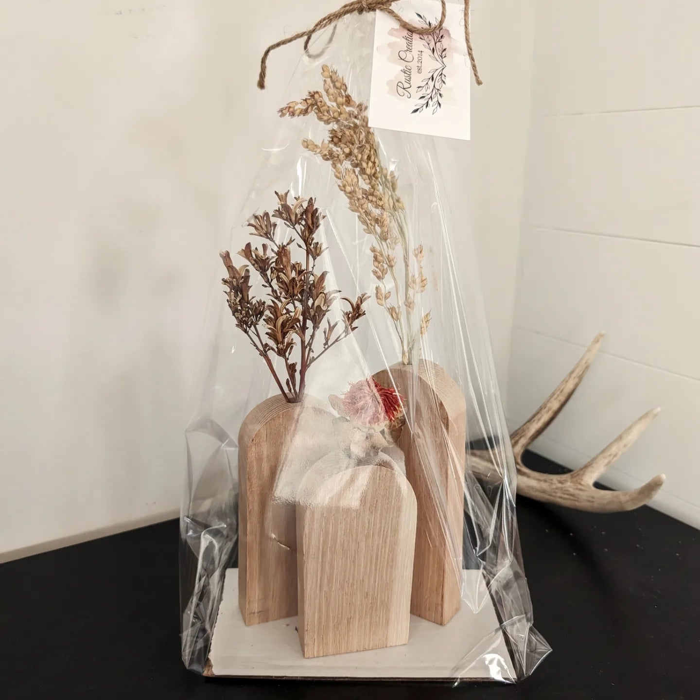 Wooden vases