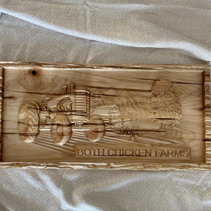 3D tractor carving