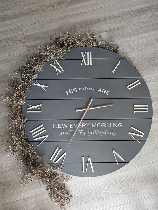 Grey Wall clock