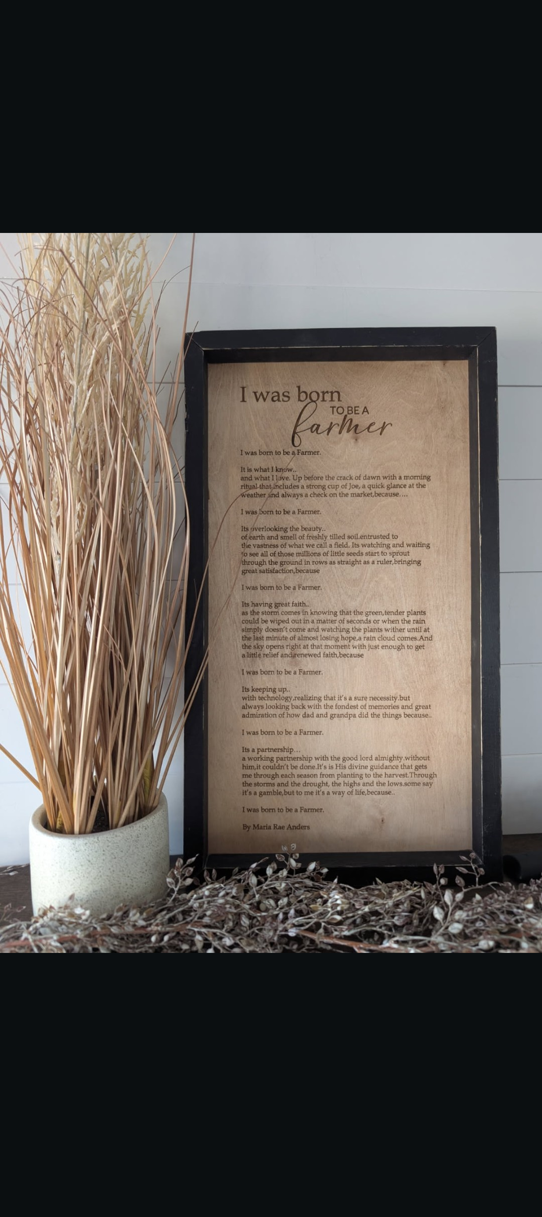 I was born a farmer sign