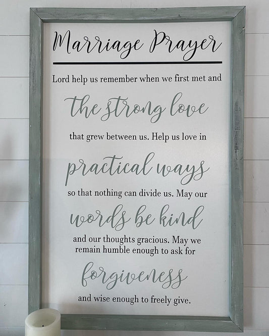 Marriage prayer sign